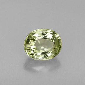 0.80 ct Green Tourmaline Stone, Natural Tourmaline in Oval Facet Shape for Sale