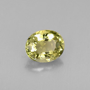 0.73 ct Green Tourmaline Stone, Natural Tourmaline in Oval Facet Shape for Sale