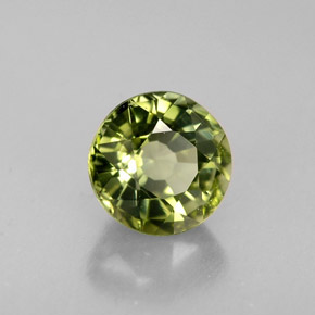 1.06 ct Green Tourmaline Stone, Natural Tourmaline in Round Facet Shape for Sale