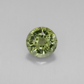 0.83 ct Green Tourmaline Gemstone, Tourmaline Gem in Round Facet Shape for Sale.