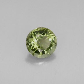 0.83 ct Green Tourmaline Stone, Natural Tourmaline in Round Facet Shape for Sale