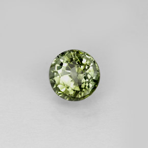1.10 ct Green Tourmaline Stone, Natural Tourmaline in Round Facet Shape for Sale