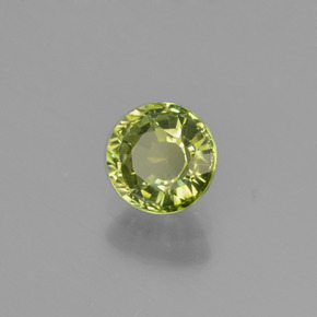 0.79 ct Green Tourmaline Stone, Natural Tourmaline in Round Facet Shape for Sale