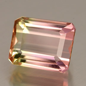 2.00 ct Multicolor Tourmaline Stone, Natural Tourmaline in Octagon / Scissor Cut Shape for Sale