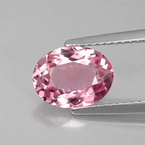 1.83 ct Pink Tourmaline Gemstone, Tourmaline Gem in Oval Facet Shape for Sale.