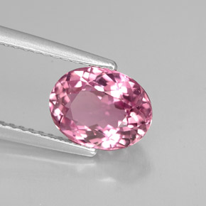 1.89 ct Pink Tourmaline Stone, Natural Tourmaline in Oval Facet Shape for Sale