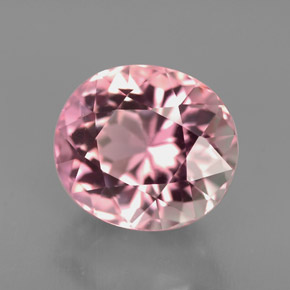 3.37 ct Pink Tourmaline Gemstone, Tourmaline Gem in Oval Facet Shape for Sale.