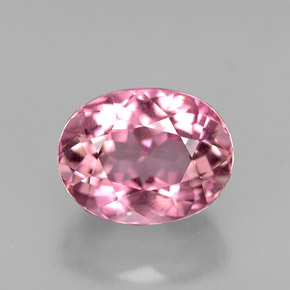 2.14 ct Pink Tourmaline Gemstone, Tourmaline Gem in Oval Facet Shape for Sale.