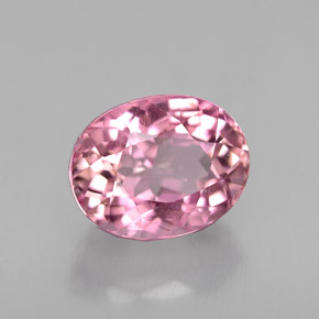 2.14 ct Pink Tourmaline Stone, Natural Tourmaline in Oval Facet Shape for Sale