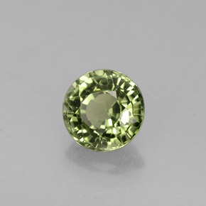 0.81 ct Green Tourmaline Stone, Natural Tourmaline in Round Facet Shape for Sale