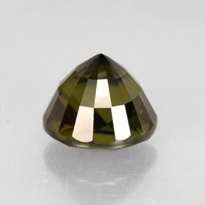 Tourmaline Gemstone in 6.5 mm (calibrated) Size for Sale, Tourmaline Stone in Olive Green Color