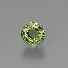 0.84 ct Green Tourmaline Gemstone, Tourmaline Gem in Round Facet Shape for Sale.