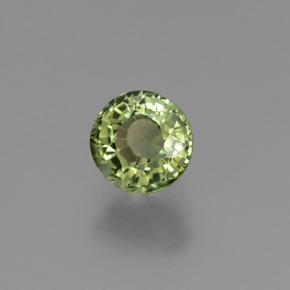 0.84 ct Green Tourmaline Stone, Natural Tourmaline in Round Facet Shape for Sale