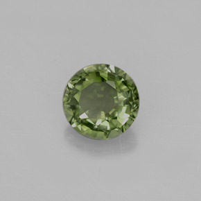 1.01 ct Green Tourmaline Stone, Natural Tourmaline in Round Facet Shape for Sale