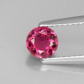 0.61 ct Pink Tourmaline Gemstone, Tourmaline Gem in Round Facet Shape for Sale.