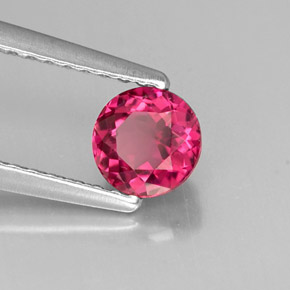 0.61 ct Pink Tourmaline Stone, Natural Tourmaline in Round Facet Shape for Sale