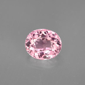 1.74 ct Pink Tourmaline Gemstone, Tourmaline Gem in Oval Facet Shape for Sale.