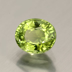 0.83 ct Green Tourmaline Stone, Natural Tourmaline in Oval Facet Shape for Sale