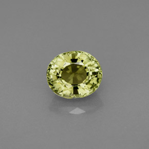 0.89 ct Green Tourmaline Gemstone, Tourmaline Gem in Oval Facet Shape for Sale.