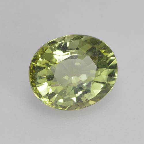 0.79 ct Green Tourmaline Stone, Natural Tourmaline in Oval Facet Shape for Sale