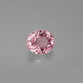 1.55 ct Pink Tourmaline Stone, Natural Tourmaline in Oval Facet Shape for Sale