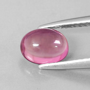 1.02 ct Pink Tourmaline Gemstone, Tourmaline Gem in Oval Cabochon Shape for Sale.