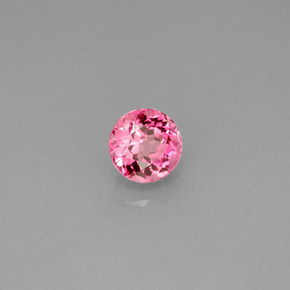 0.72 ct Pink Tourmaline Stone, Natural Tourmaline in Round Facet Shape for Sale