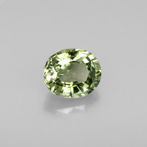 0.81 ct Green Tourmaline Stone, Natural Tourmaline in Oval Facet Shape for Sale