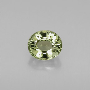 0.79 ct Green Tourmaline Gemstone, Tourmaline Gem in Oval Facet Shape for Sale.