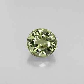 0.73 ct Green Tourmaline Gemstone, Tourmaline Gem in Round Facet Shape for Sale.
