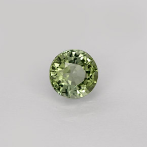 0.75 ct Green Tourmaline Stone, Natural Tourmaline in Round Facet Shape for Sale