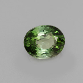 1.05 ct Green Tourmaline Stone, Natural Tourmaline in Oval Facet Shape for Sale