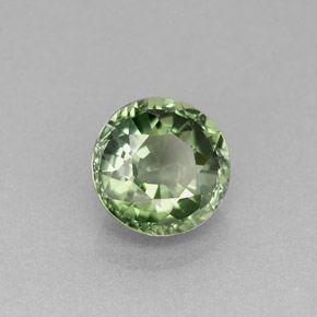 1.20 ct Green Tourmaline Stone, Natural Tourmaline in Round Facet Shape for Sale