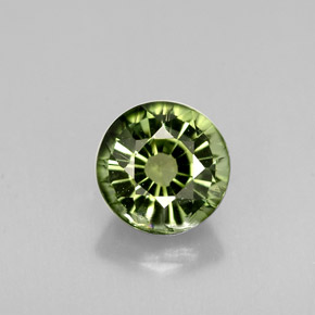 0.94 ct Green Tourmaline Gemstone, Tourmaline Gem in Round Facet Shape for Sale.