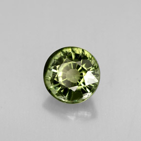 0.94 ct Green Tourmaline Stone, Natural Tourmaline in Round Facet Shape for Sale