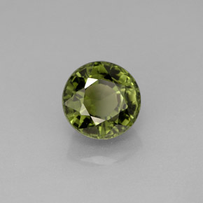 1.88 ct Green Tourmaline Stone, Natural Tourmaline in Round Facet Shape for Sale