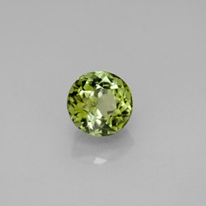 1.51 ct Green Tourmaline Stone, Natural Tourmaline in Round Facet Shape for Sale