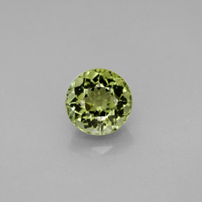 1.41 ct Green Tourmaline Gemstone, Tourmaline Gem in Round Facet Shape for Sale.