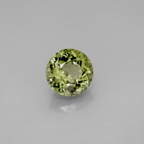 1.41 ct Green Tourmaline Stone, Natural Tourmaline in Round Facet Shape for Sale