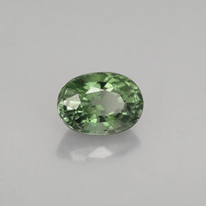 1.06 ct Green Tourmaline Stone, Natural Tourmaline in Oval Facet Shape for Sale