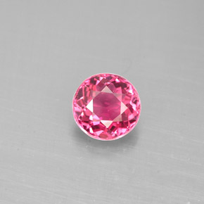 0.85 ct Pink Tourmaline Gemstone, Tourmaline Gem in Round Facet Shape for Sale.