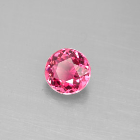 0.85 ct Pink Tourmaline Stone, Natural Tourmaline in Round Facet Shape for Sale