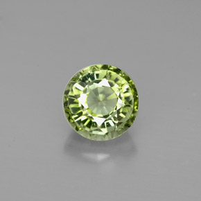 0.98 ct Green Tourmaline Gemstone, Tourmaline Gem in Round Facet Shape for Sale.