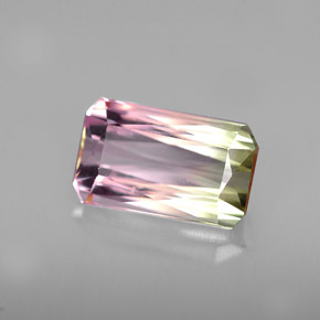 2.76 ct Multicolor Tourmaline Gemstone, Tourmaline Gem in Octagon / Scissor Cut Shape for Sale.