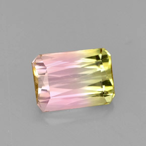 1.86 ct Multicolor Tourmaline Gemstone, Tourmaline Gem in Octagon / Scissor Cut Shape for Sale.