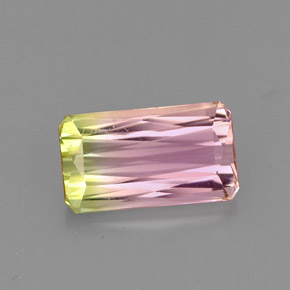 1.51 ct Multicolor Tourmaline Stone, Natural Tourmaline in Octagon / Scissor Cut Shape for Sale