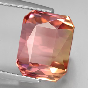 10.15 ct Multicolor Tourmaline Gemstone, Tourmaline Gem in Octagon / Scissor Cut Shape for Sale.