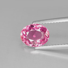1.61 ct Pink Tourmaline Gemstone, Tourmaline Gem in Oval Facet Shape for Sale.