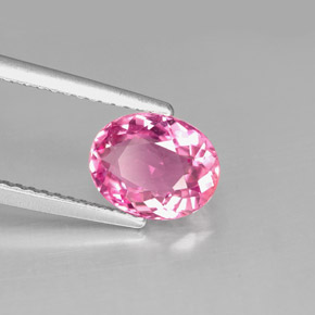 1.61 ct Pink Tourmaline Stone, Natural Tourmaline in Oval Facet Shape for Sale