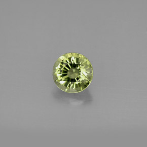 0.81 ct Green Tourmaline Gemstone, Tourmaline Gem in Round Facet Shape for Sale.